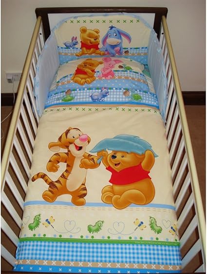 Disney Winnie Et Tigrou Parure De Lit Pour Lit Bebe Ou Lit De Bebe Bleu Amazon Fr Bebe Et Puericulture