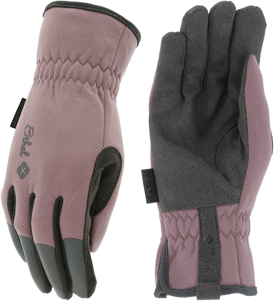 Mechanix Wear: Ethel Women's Gardening & Utility Work Gloves - Plum - Touch Capable, Breathable, Vegan Synthetic Leather, Machine Washable (Women's Medium) - - 
