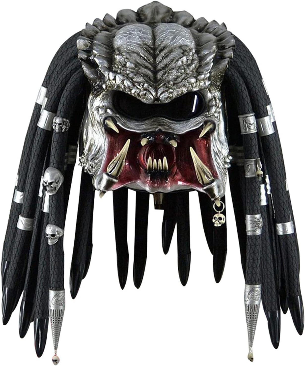 nezababy Predator Mask Cosplay Alien vs. Predator Replica Helmet Dreads Soldiers Halloween Prop Latex