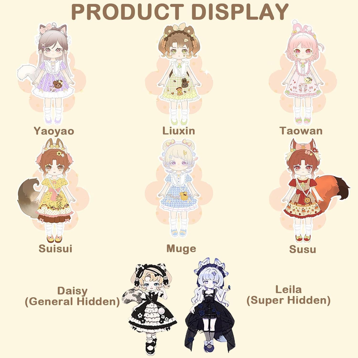 Come4Free BJD Blind Box Minty The Enchanted Forest Series - Cat Yaoyao Standard Edition - BJD Doll Collectable Action Figure for Birthday Gifts Party Toys 1PCS/7.3''/Age 15+