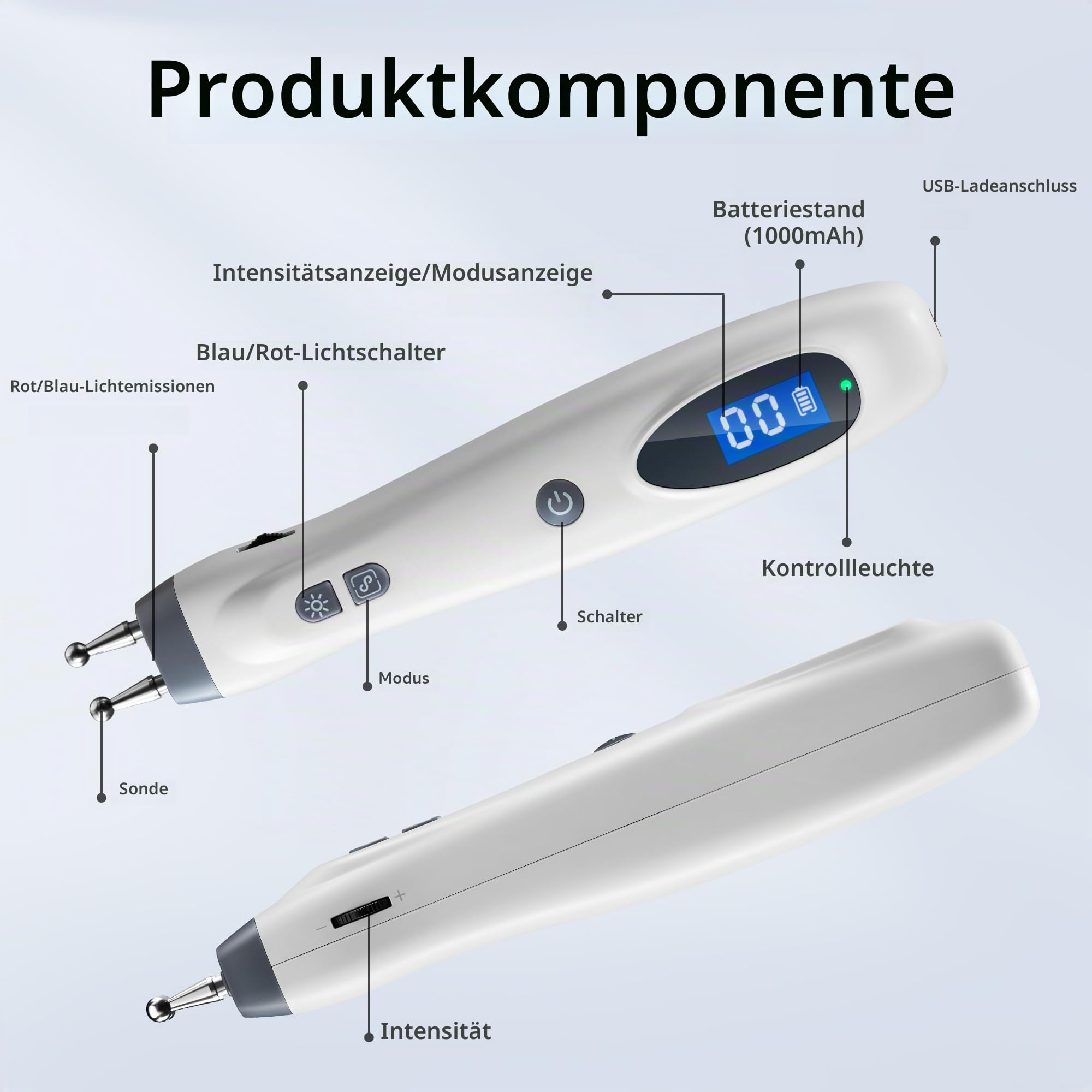 Elektronischer Akupunkturstift Akupressurstift wiederaufladbar‌