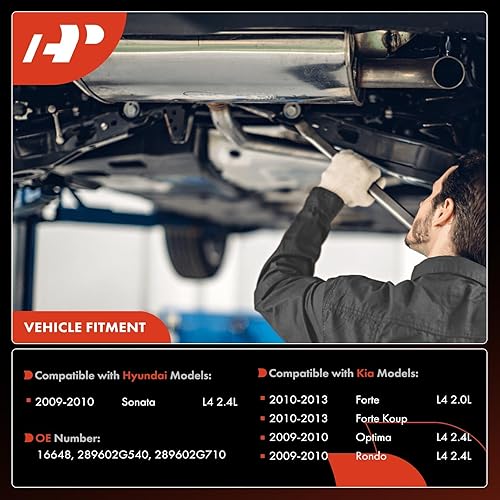 Miniatura 2 de A-Premium Kit convertidor catalítico de ajuste directo compatible con Hyundai Sonata 2009-2010 y Kia Optima 2009-2010, Forte/Forte Koup 2010-2013,