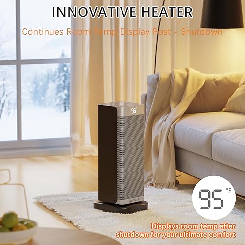 Miniatura 3 de Calentador de espacio, calentadores de calentamiento rápido de 1500 W con termostato, calentadores para uso en interiores de habitaciones grandes,