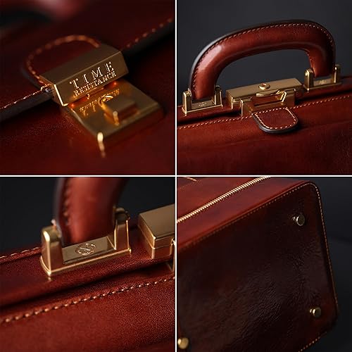 Miniatura 5 de Time Resistance Bolso médico de cuero - Bolso médico italiano hecho a mano - Bolso estilo vintage - Maletín de cuero real