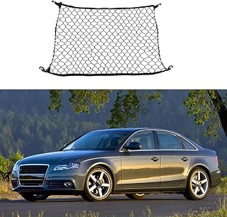 Trunk Cargo Net Elastic Mesh Large Capacity for A4 B8 B9 8K 8W 2008-2023 | Compatible with Audi Heavy Duty Easy Installation Durable Space Saving Anti Scratch Reusable Non Slip Multi Purpose