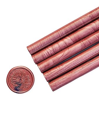 The Frayed Letters 5 Pieces Glue Gun Sealing Wax Sticks for Retro Vintage Wax Seal Stamp and Letter, Great Invitations, Cards Envelopes, Snail Mails, Wine Packages, Gift Wrapping