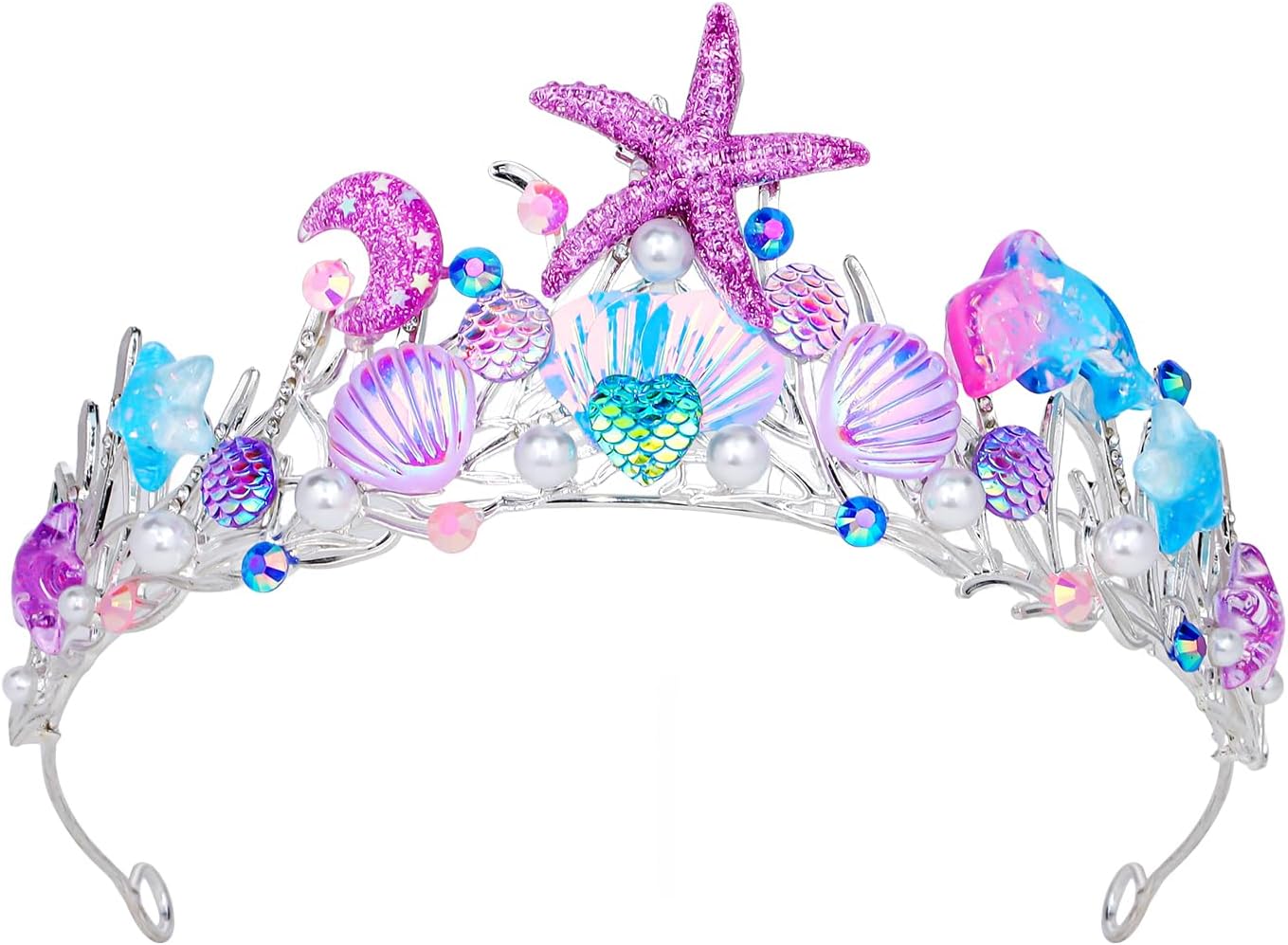 Mermaid Birthday Decorations Mermaid Crown for Women Starfish