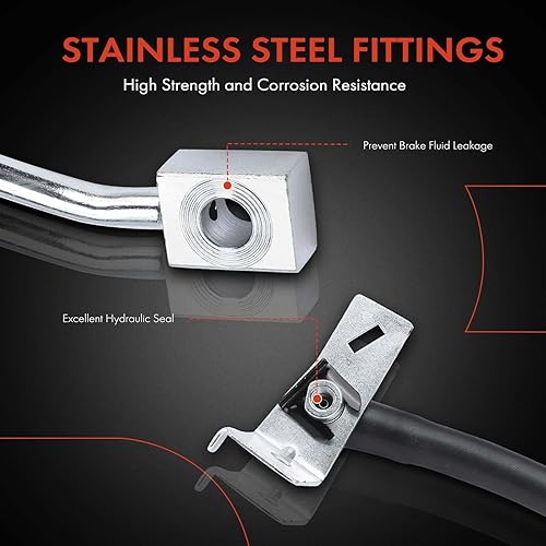 Miniatura 4 de A-Premium Manguera hidráulica de freno del pasajero delantero compatible con modelos Ford y Mercury - Explorer 2006-2010, Explorer Sport Trac