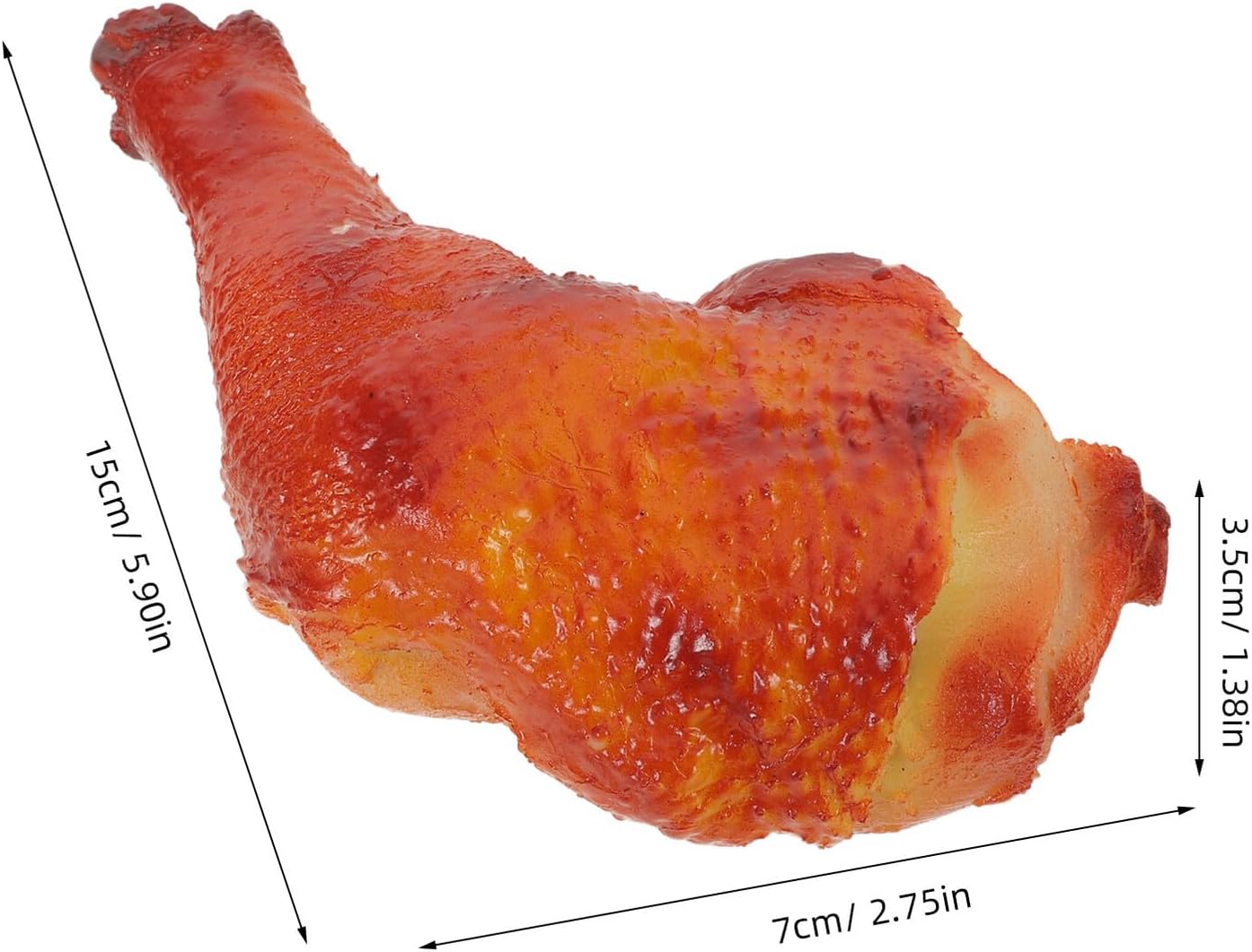 Garneck Realistic Resin Roasted Chicken Leg Model for Party Food Props Lifelike Simulated Meat Display for Kitchen Restaurant Photography Easy to Clean Faux Food Decoration
