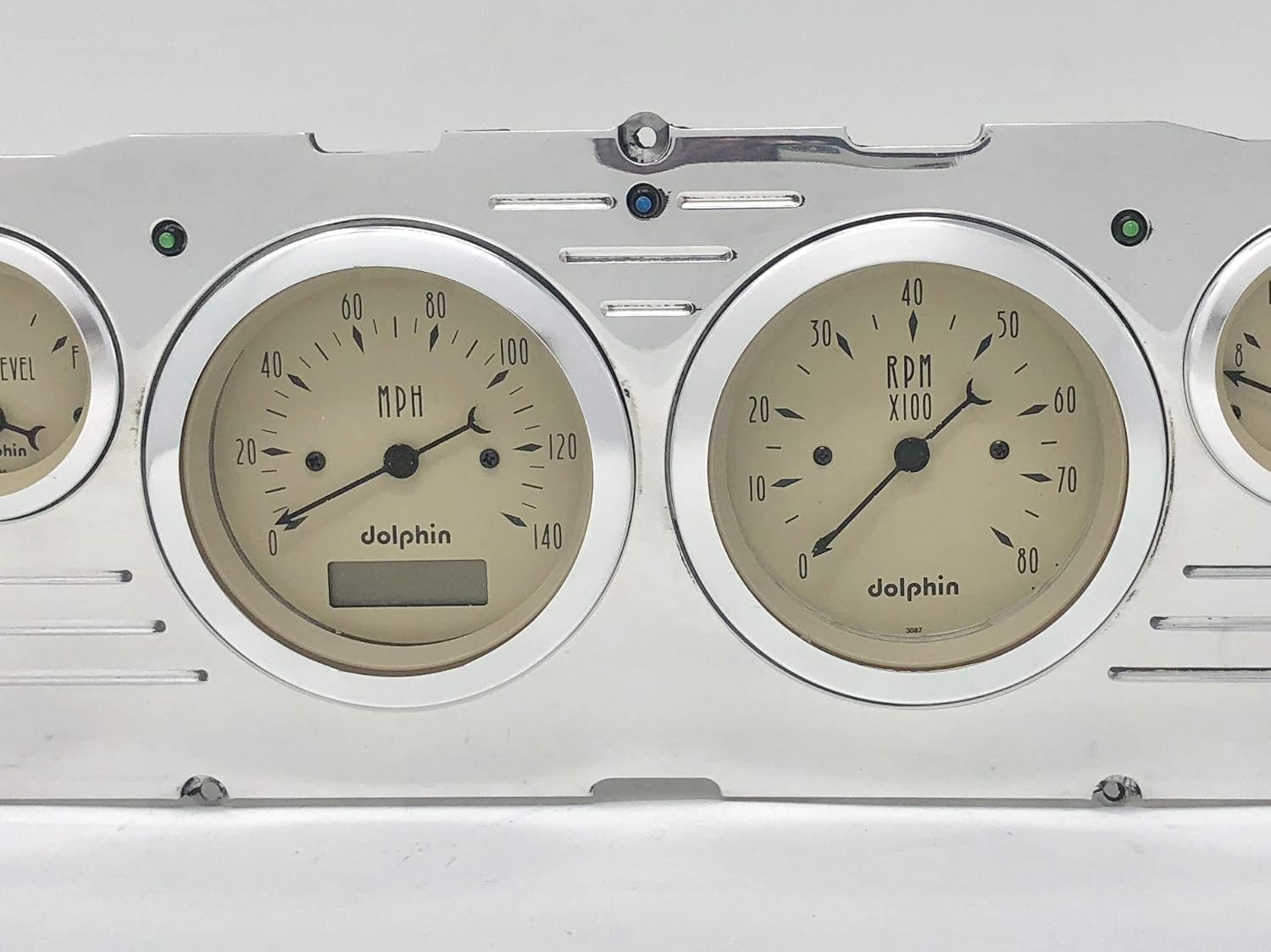 Dolphin Gauges 1960 1961 1962 1963 Chevy Truck 6 Gauge Dash Cluster Panel Set Programmable Tan