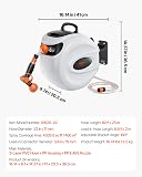 VEVOR Retractable Hose Reel, 82 ft x 1/2 inch, 180° Swivel Bracket Wall-Mounted, Garden Water Hose Reel with 9-Pattern Nozzle and 3 Fast Adaptors, Automatic Rewind, Lock at Any Length - 7