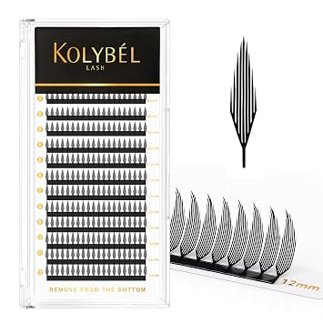 Premade Spire Eyelash Extension Manga Lash Fans Anime Spiky D Curl Wispy Natural Lash Extensions 0.07mm Black Individual Lashes Feather Shape Comic Lashes Extension0.07-D-8-15mm Mix