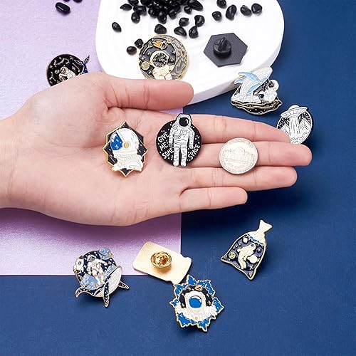 Miniatura 132 de Pandahall - Broches esmaltados de aleación con varios temas, broche de solapa, juego de pines esmaltados