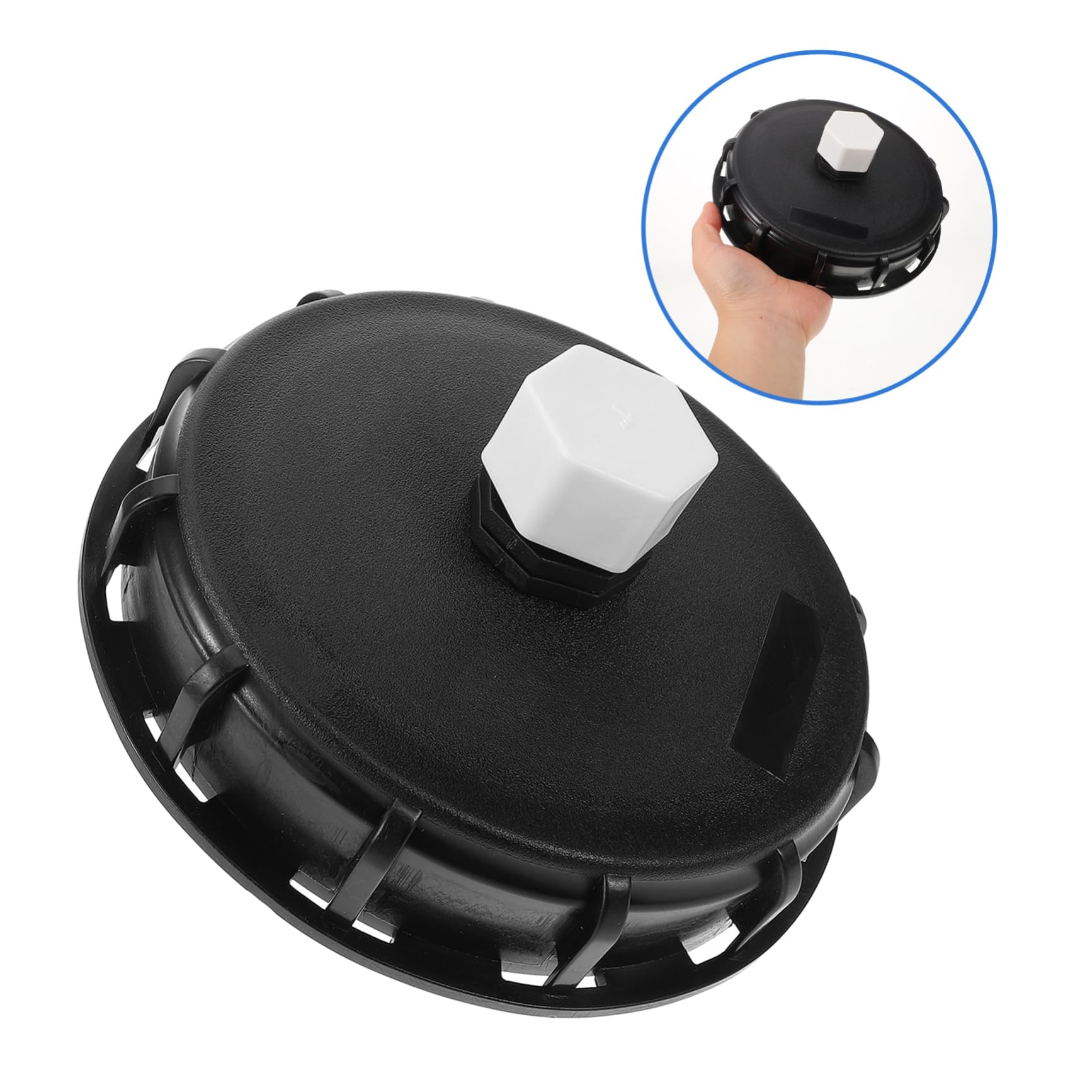 CHILDWEET Ton Barrel Accessories Ibc Tank Adapter Water Tank Cap Ibc Tank Lid Ibc Tote Lid Cap Hose Bucket Cover Ton Barrel Lid Bucket Lid Water Bucket Seal Caps Lid for Bucket Plastic Black