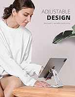 Vista 4 de Soporte multi-ángulo portátil para Nintendo Switch Tablet y Smartphone Plateado