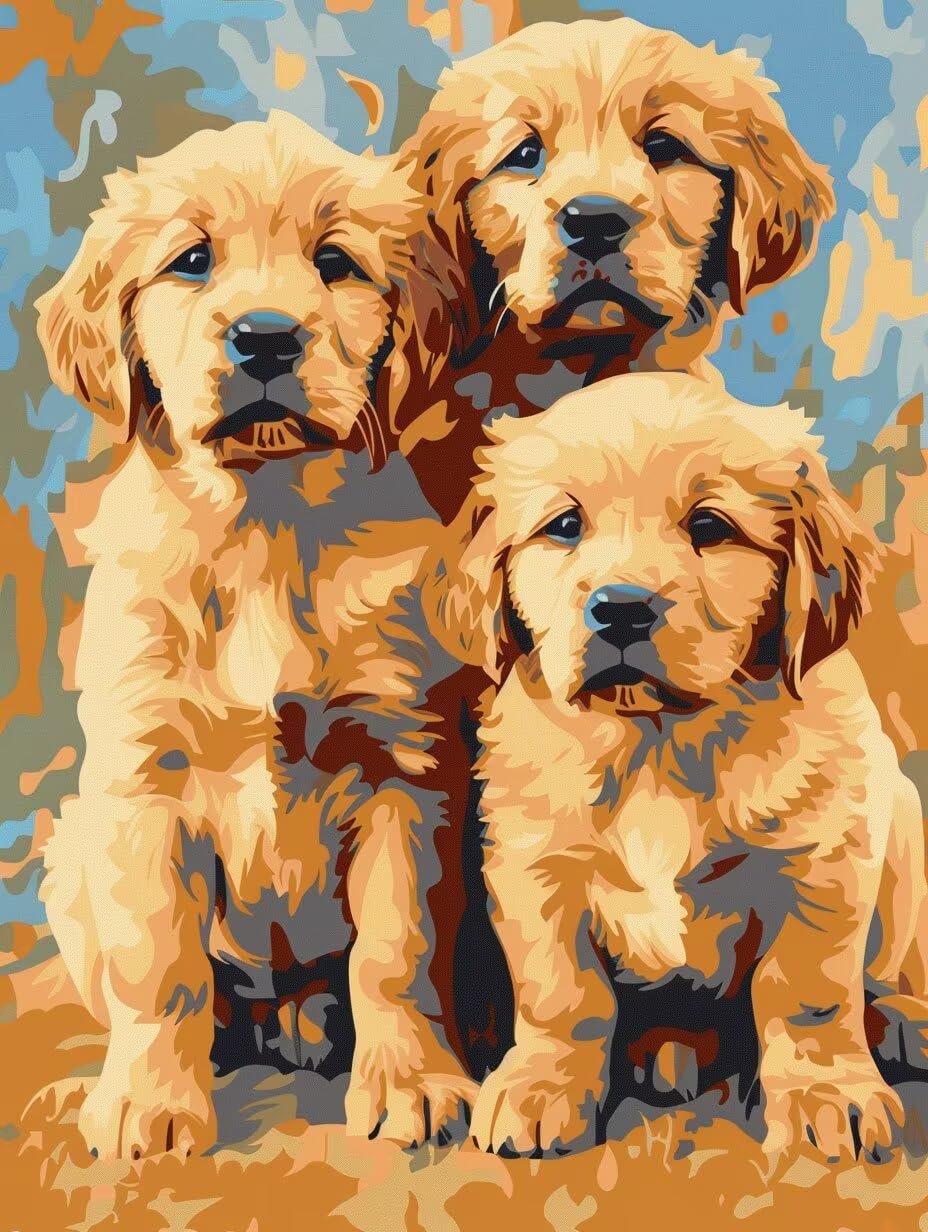 Paint by numbers adult perro pintar por numeros adultos cuadros decoracion salon modernos I-95 8