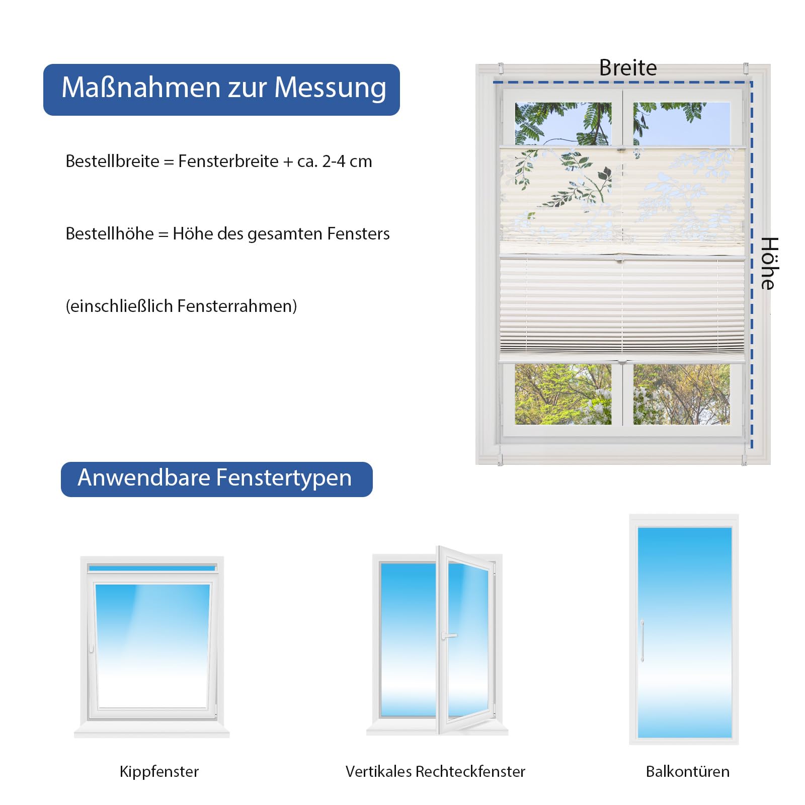 Sekey Plissee Doppelplissee Day+Night Verdunkelung ohne Bohren verspannt Lichtschutz – Bild 7