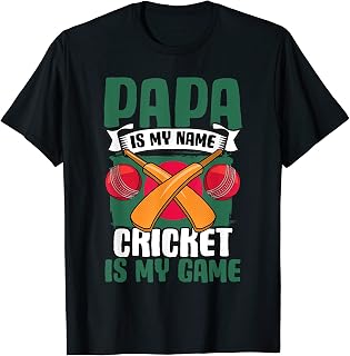 Papa Is My Name Awesome Bangladesh Cricket Game Bangladeshi T-Shirt