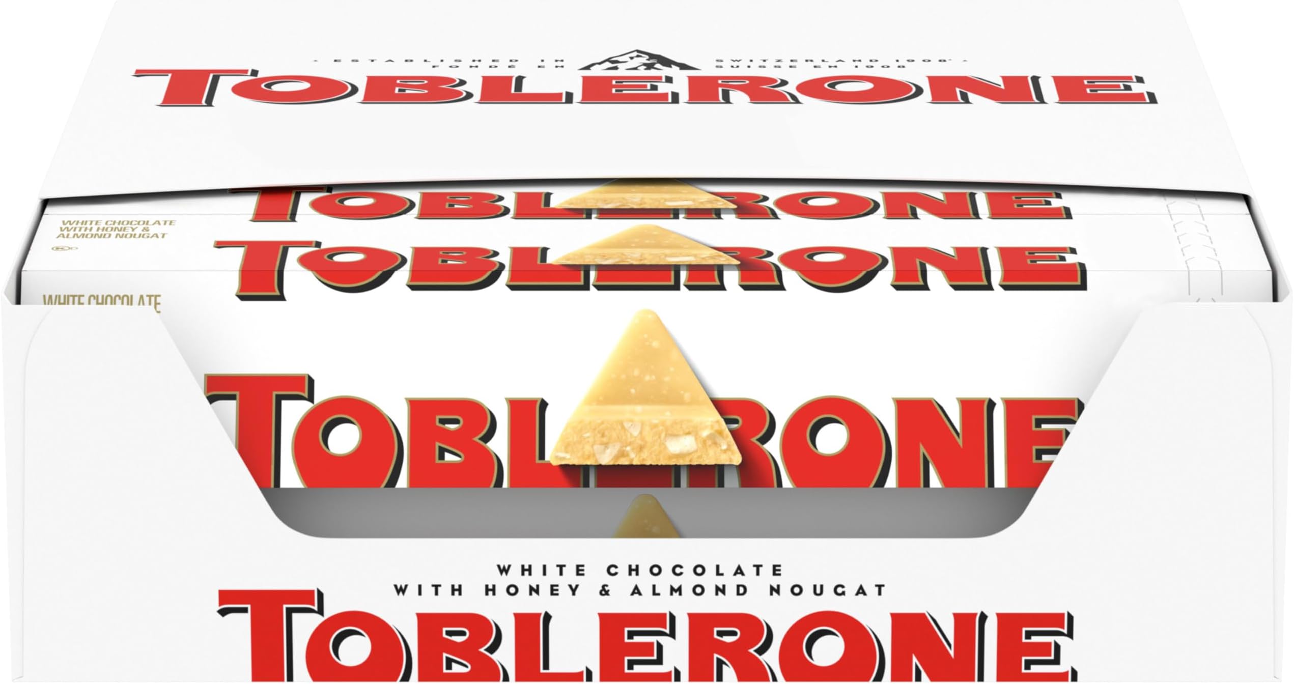 White Chocolate Bar with Honey and Almond Nougat, Bulk Chocolate, 20 - 3.52 oz Bars