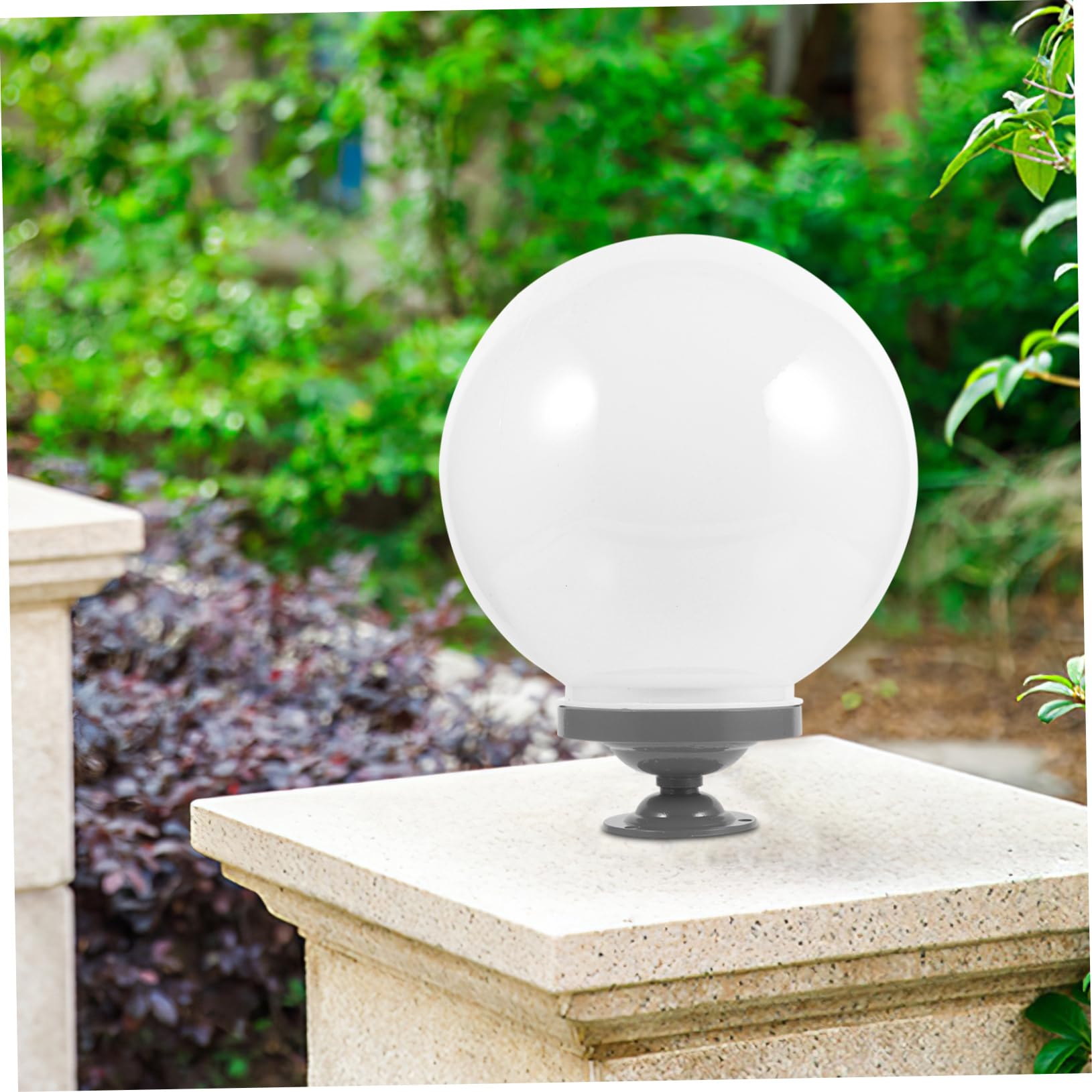 Pantalla Lámpara Redonda Acrílico Lechoso | Repuesto Exterior Jardín, Diámetro 15 Cm
