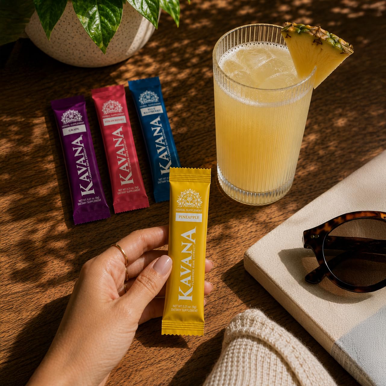 Kavana Instant Kava Drink Mix - Instant Kava Powder Stick Packs with 30% Kavalactones Extract, 10 Single-Serve Pouches - Herbal, Non-Alcoholic, Sugar-Free, Plant-Based, Made in USA - Acai — Amazon image 6