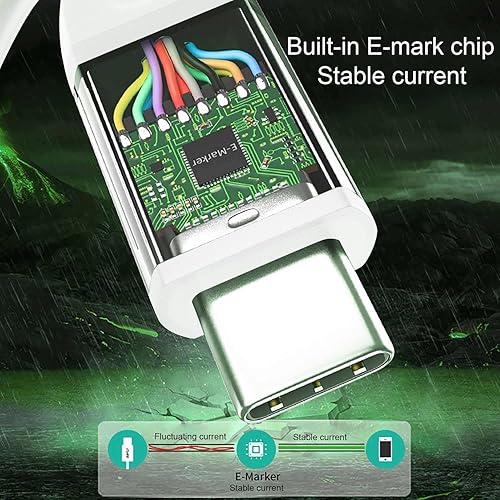 Miniatura 6 de Cable USB C a USB C 3.1 de 10 pies, cable USB 3.1 Gen 2 de 10 Gbps, cable de monitor 4K 60Hz y carga rápida de 100 W con E-Mark para Thunderbolt 34,