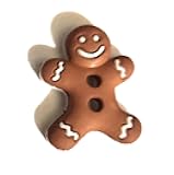 Dress It Up Holiday Collection Buttons and Embellishments, 7 Sew-Thru Buttons, 2025 Edition, Iced Gingerbread Cookies