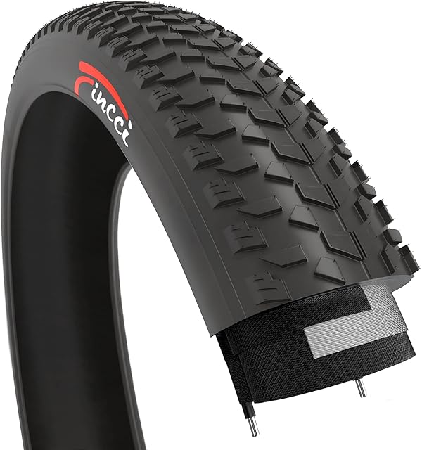 Fincci 26 x 4.0 Inch 100-559 Fat Tyre for Road Mountain MTB Mud Dirt Offroad Bike Bicycle