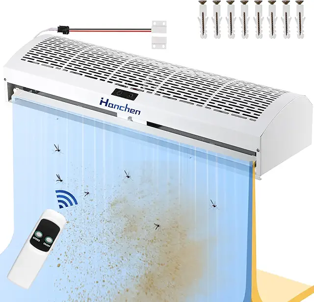 Rideau d'air commercial 91,4 cm 2 vitesses - Ventilateur intérieur puissant