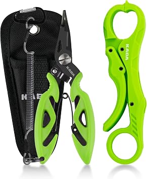 kaba Mini Fish Lip Gripper Set, 5inch Fishing Pliers,Fishing Grabber Clip,Multifunction Fishing Pliers Saltwater Fishing Gripper Fishing Gear Tackle