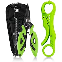 kaba Mini Fishing Pliers Kit Saltwater Fishing Tools Kit with 5inch Fishing Pliers Fishing Lip Gripper Muti-Function Fishing Kit Accessories Gear Gift for Men