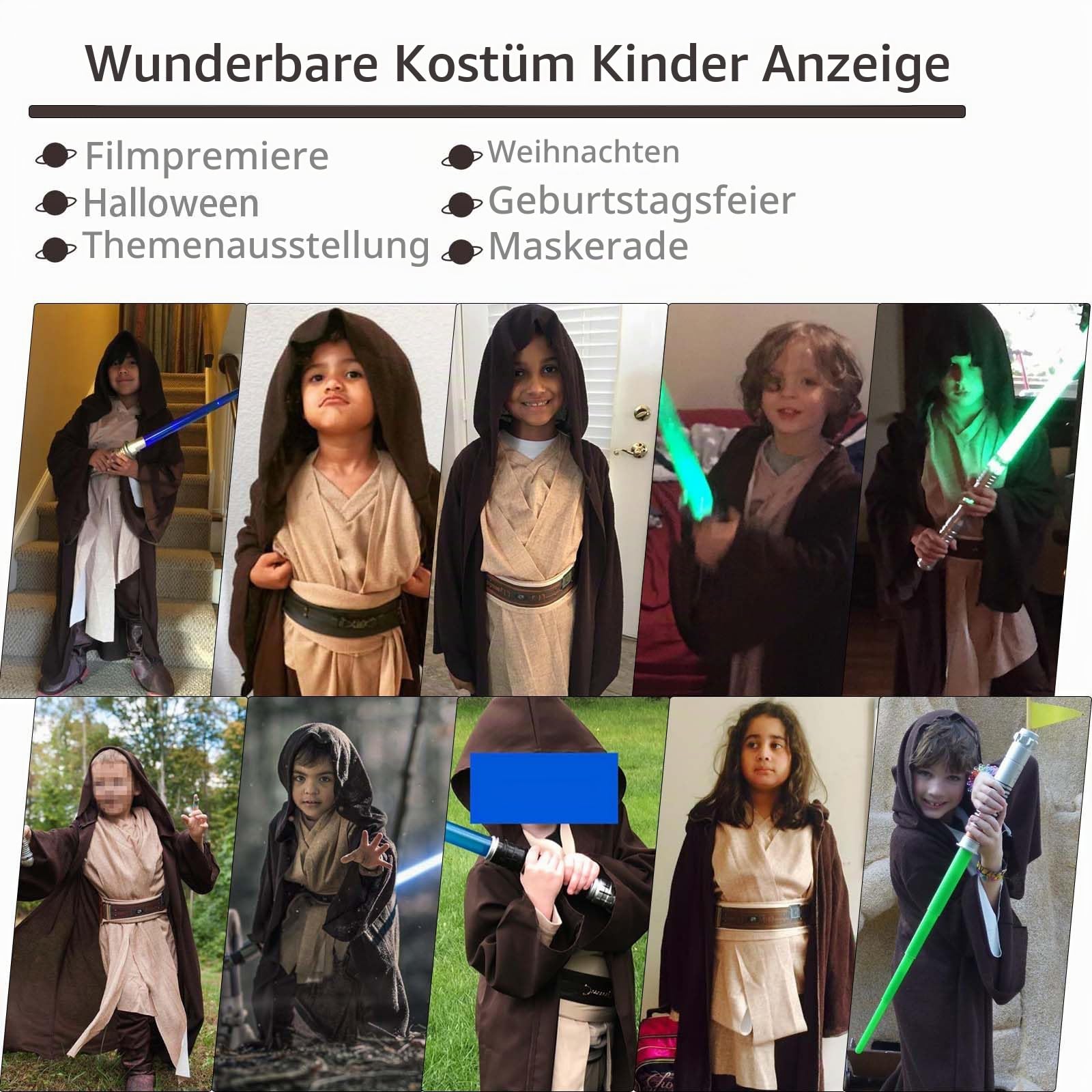 Darth Vader Kostüm Kinder Halloween 5PCS Ritter Uniform Kapuzenrobe