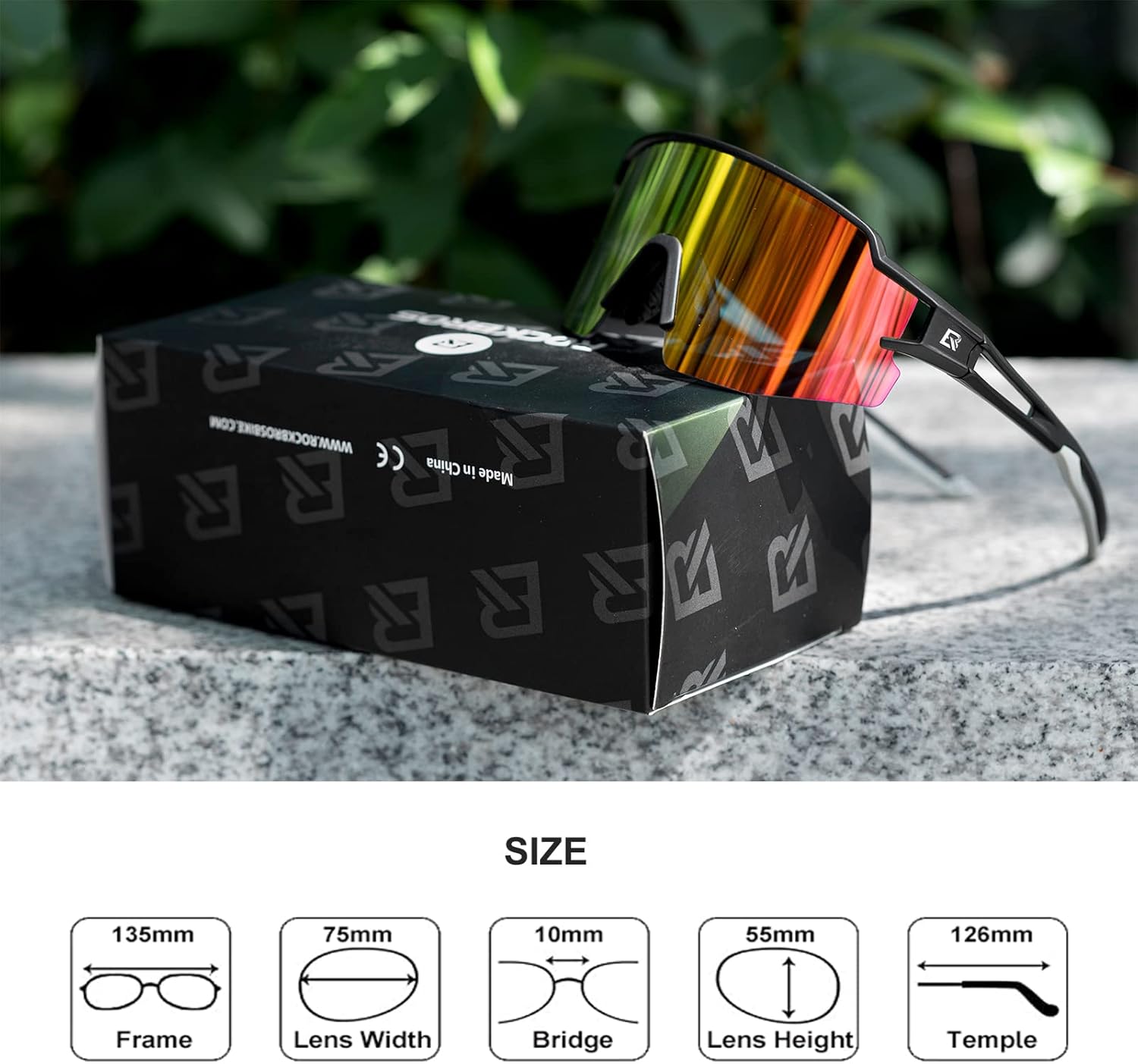 ROCKBROS Photochromic Sports Sunglasses for Men Women Cycling UV Protection