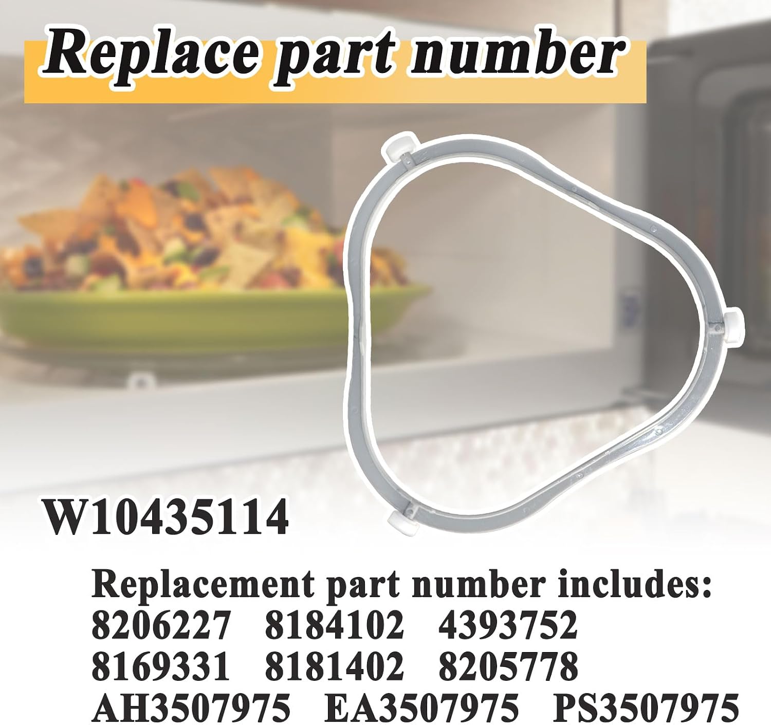 W11252182 8206227 Microwave Glass Turntable Support Ring Replacement, Replaces AP6799974 W10435114 PS12584163 W10654906