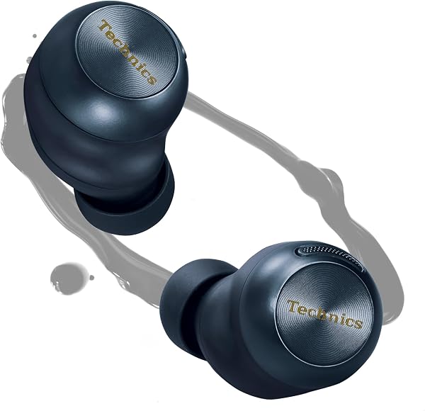 Technics Reference Class Hi-Fi Wireless Earbuds,Dolby Atmos with Head Tracking,Adaptive Noise Cancelling,3 Device Multipoint, 10-hr Battery,Wireless Charging,Improved Fit -EAH-AZ100-A (Blue) - 2