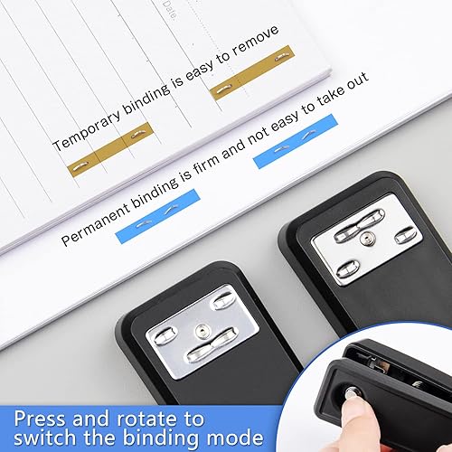 Miniatura 4 de Engrapadora de oficina de escritorio con 2000 grapas: IMLIKE - Engrapadoras de escritorio de media tira, toma 26/6 grapas, capacidad de 25 hojas,