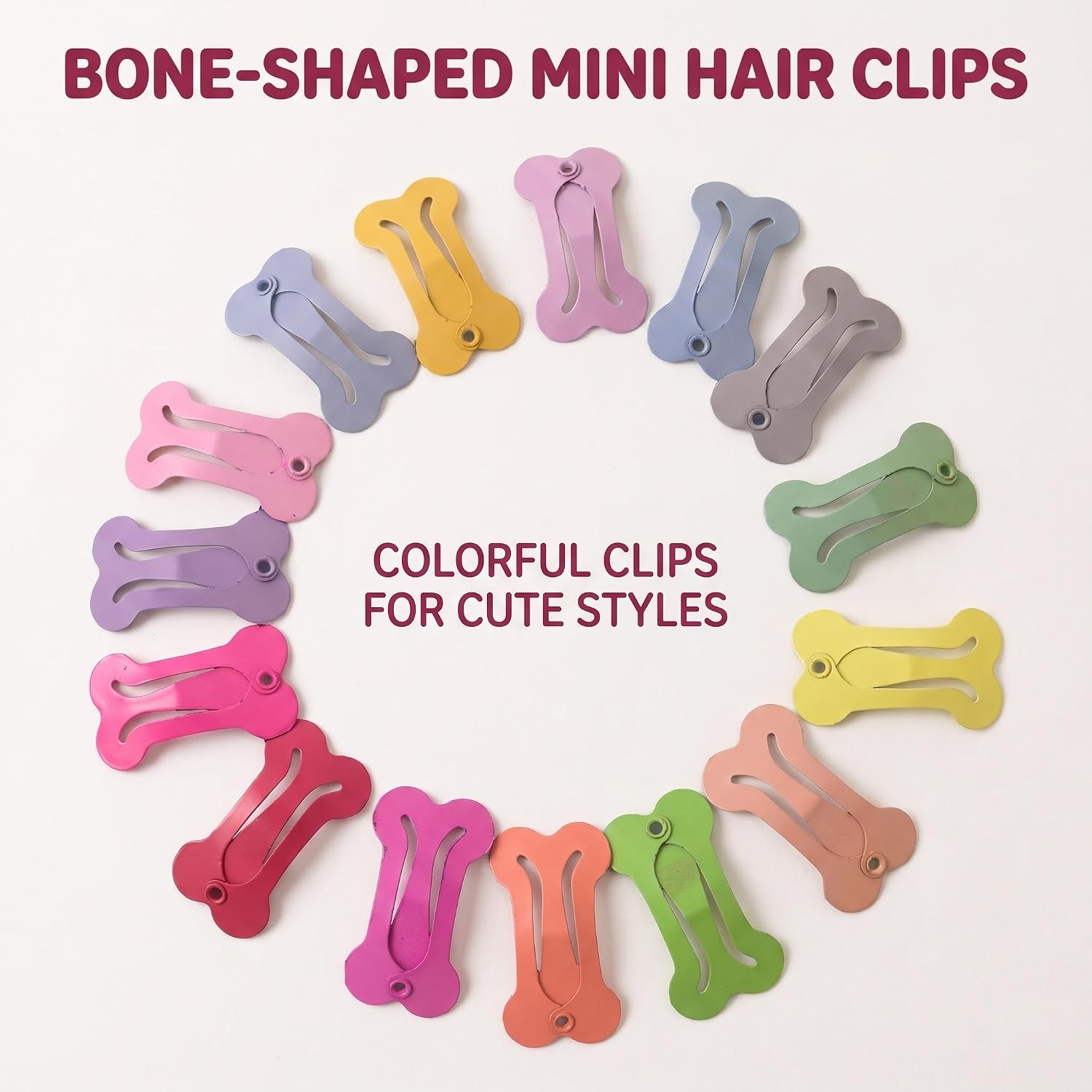 10 Pcs Colorful Hair Clips for Dogs,1Inch Small Dog Bow Mini Bone Snap Dog Barrette for Small Dog Hair, Tiny Pet Grooming Hair Accessories for Small Dog Cat,Dog Hair Accessories