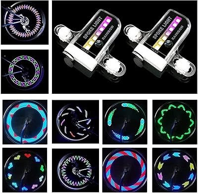 Bike Wheel Lights (2 Tire Pack) - Waterproof LED Bicycle Spoke Lights - Bike Accessories - 30 Different Patterns Change - ...