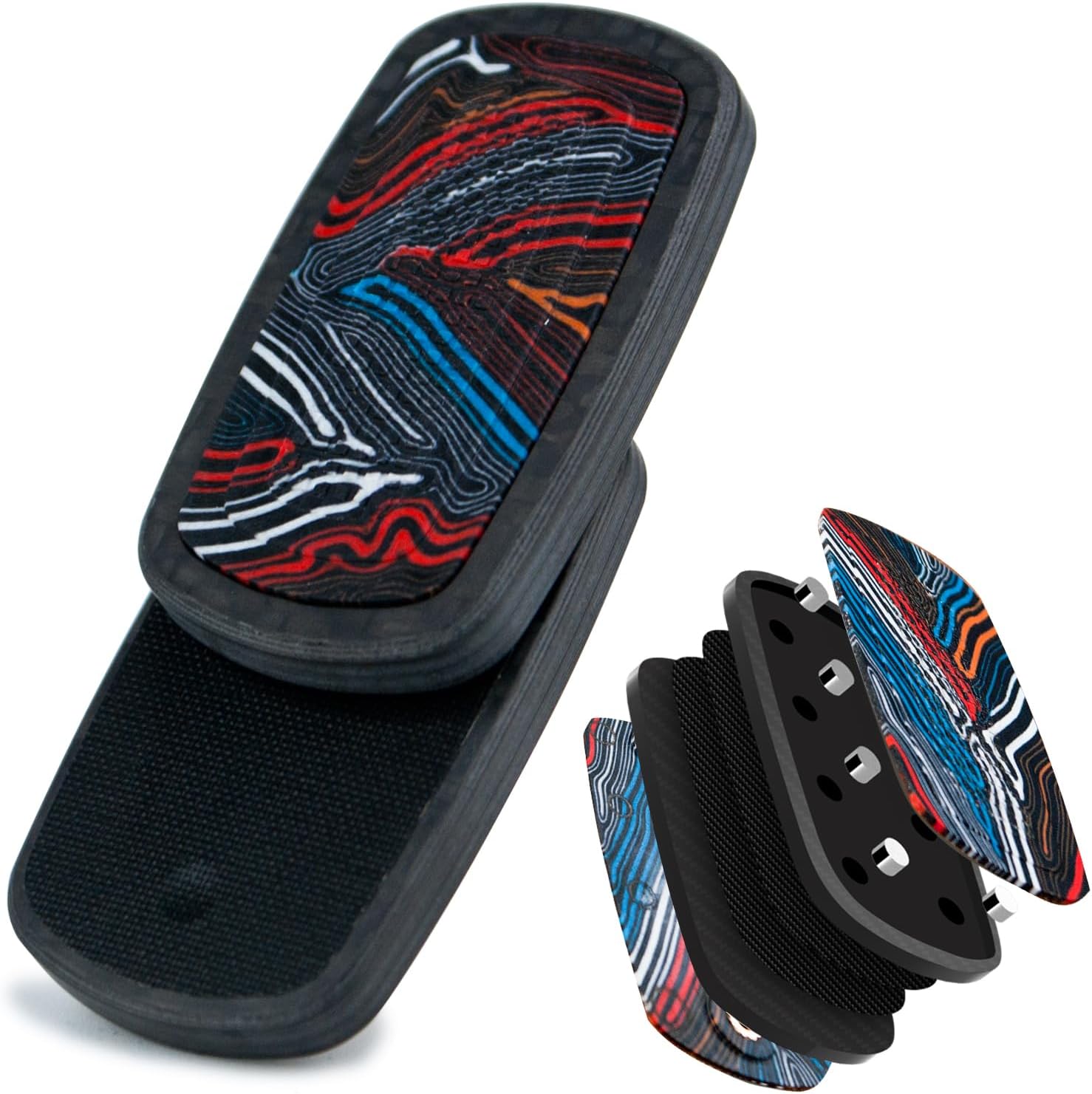 DjuiinoStar Silent Fidget Slider (Carbon Fiber + Glass Fiber), CNC Machined Free-Floating Push Slider, Addictive Magnetic Toy, Help to Relieve Stress, Best Gift for Fidget Fans DFS-47