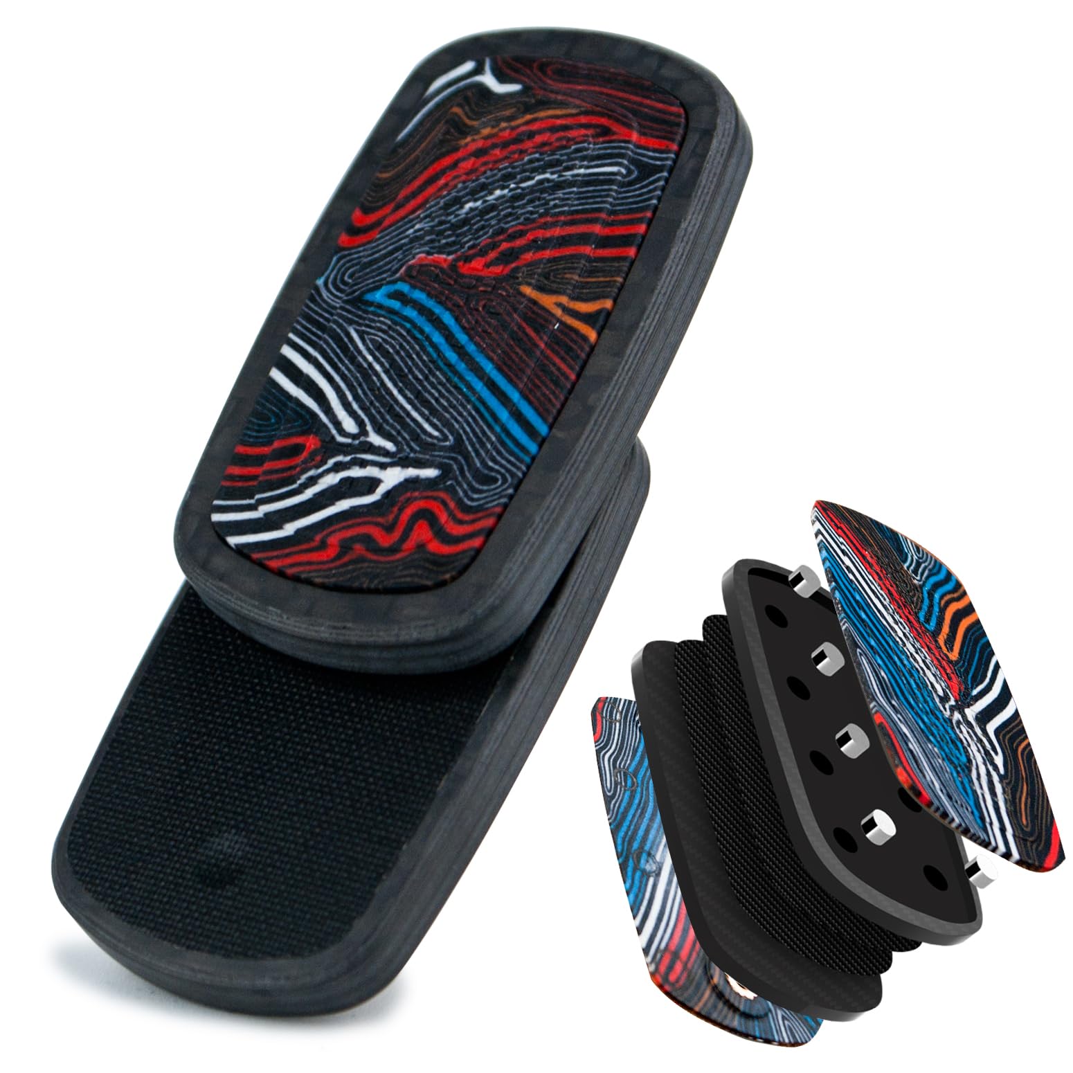 DjuiinoStar Silent Fidget Slider (Carbon Fiber + Glass Fiber), CNC Machined Free-Floating Push Slider, Addictive Magnetic Toy, Help to Relieve Stress, Best Gift for Fidget Fans DFS-47