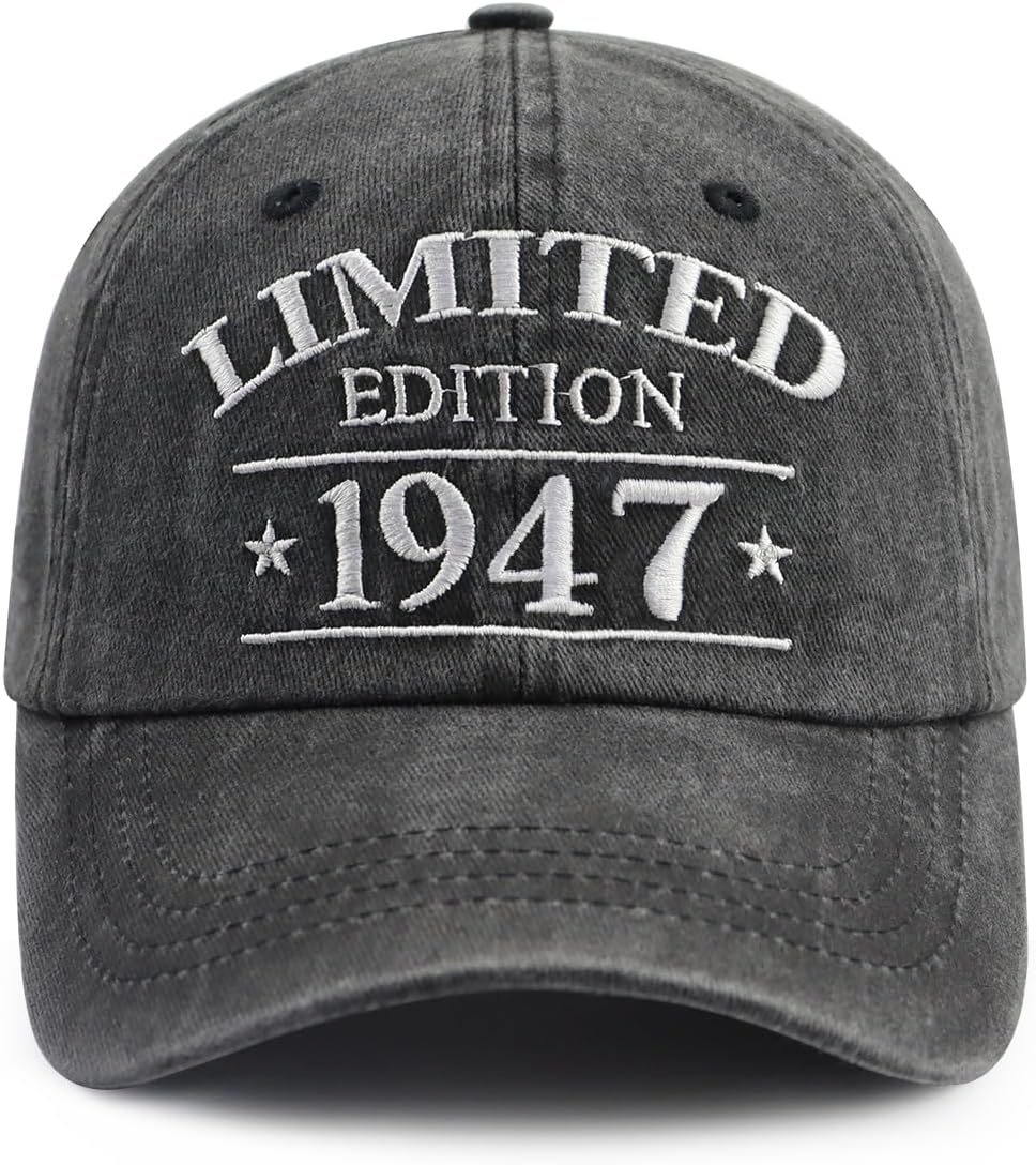 XacaYuerp Limited Edition 1940 1941 1942 1943 1944 1945 1946 1947 1947 1949 Hat, Funny Embroidered Baseball Cap for Women Men