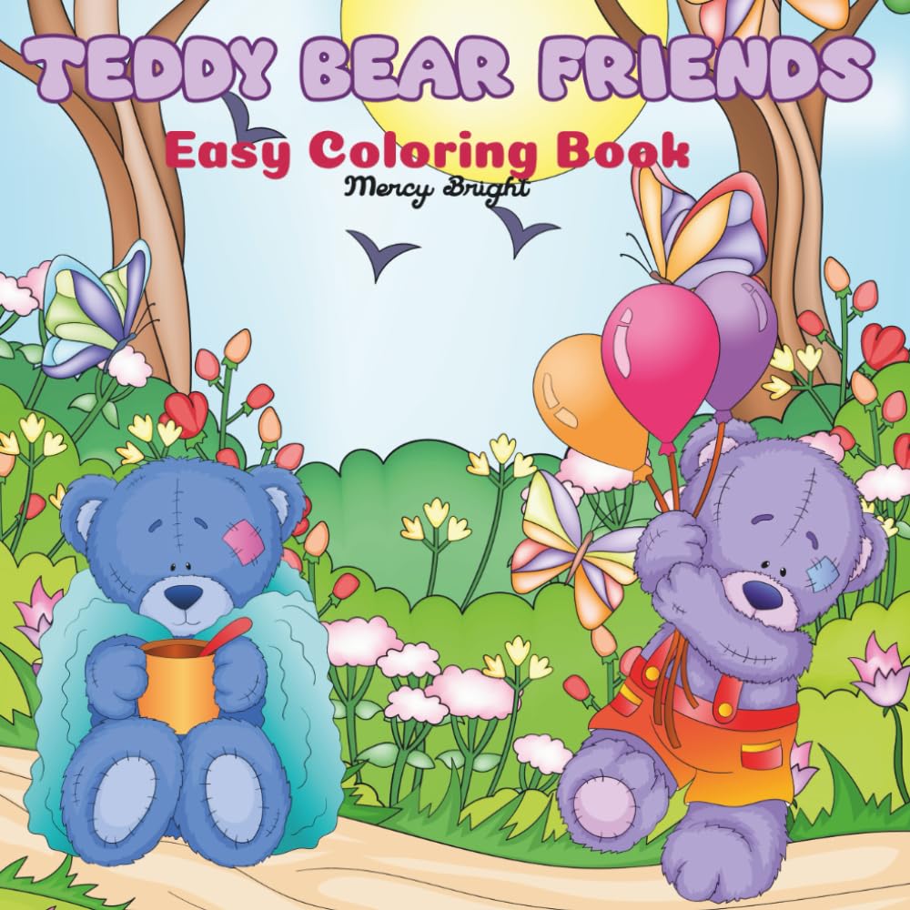 Teddy Bear Friends: Easy Coloring Book