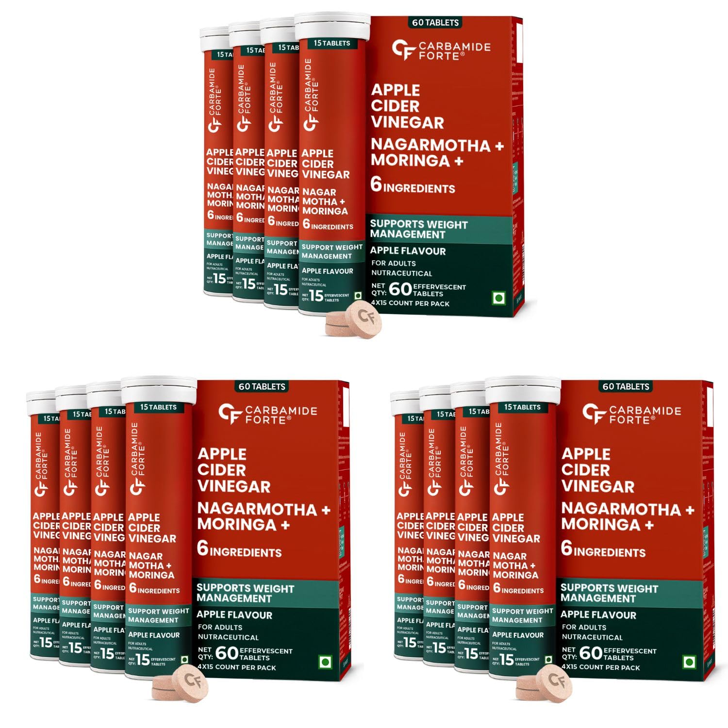Carbamide Forte ACV Effervescent 15 Tablets - Pack of 12-image-11