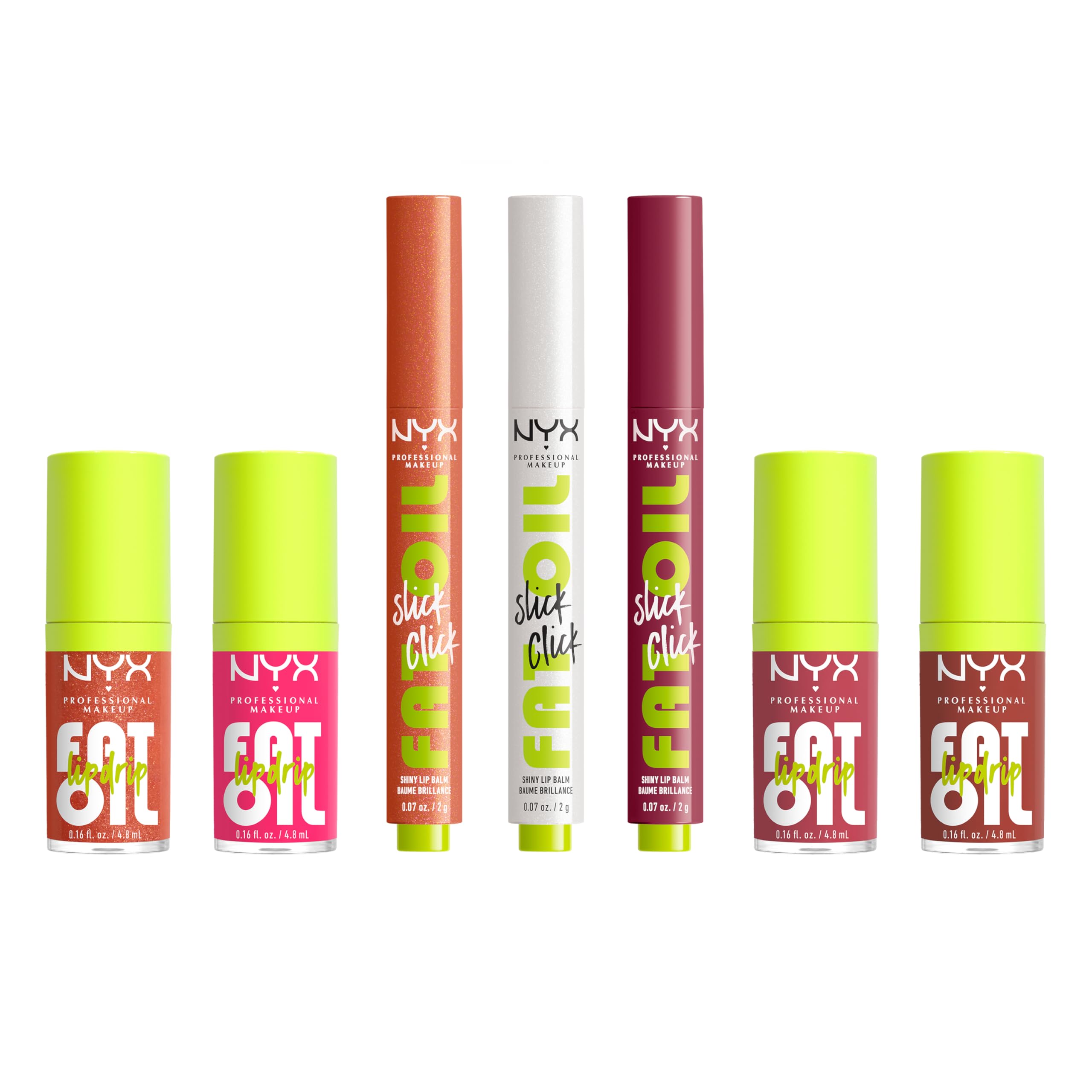 NYX Professional Makeup Holiday Fat Gingerbread House Kit Cofanetto Regalo Natale con 4 Gloss Fat Oil Lip Drip e 3 Balsami Labbra Fat Oil Slick Click - Confezione da 7