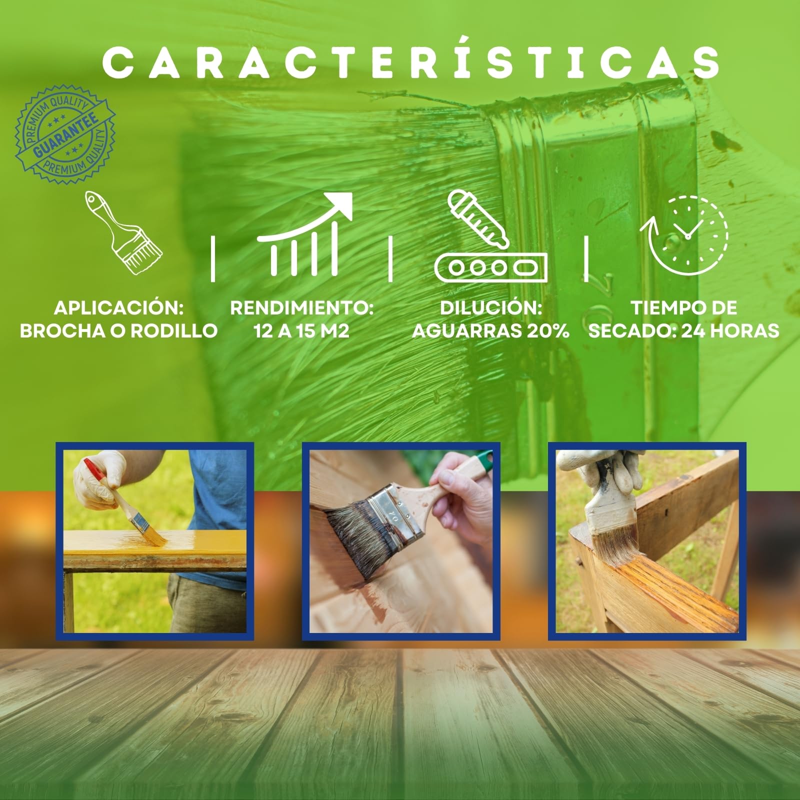 Aceite de Linaza para la Madera CON SECANTE | Ladrillo, Terrazo, Teja | Nutrición | Ecológico (5 Litros)