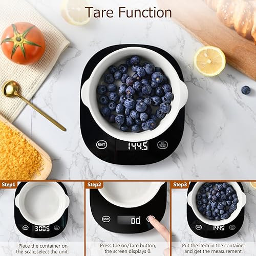 Miniatura 6 de Arboleaf Báscula digital de alimentos báscula de cocina báscula de alimentos para pérdida de peso con aplicación báscula inteligente de alimentos