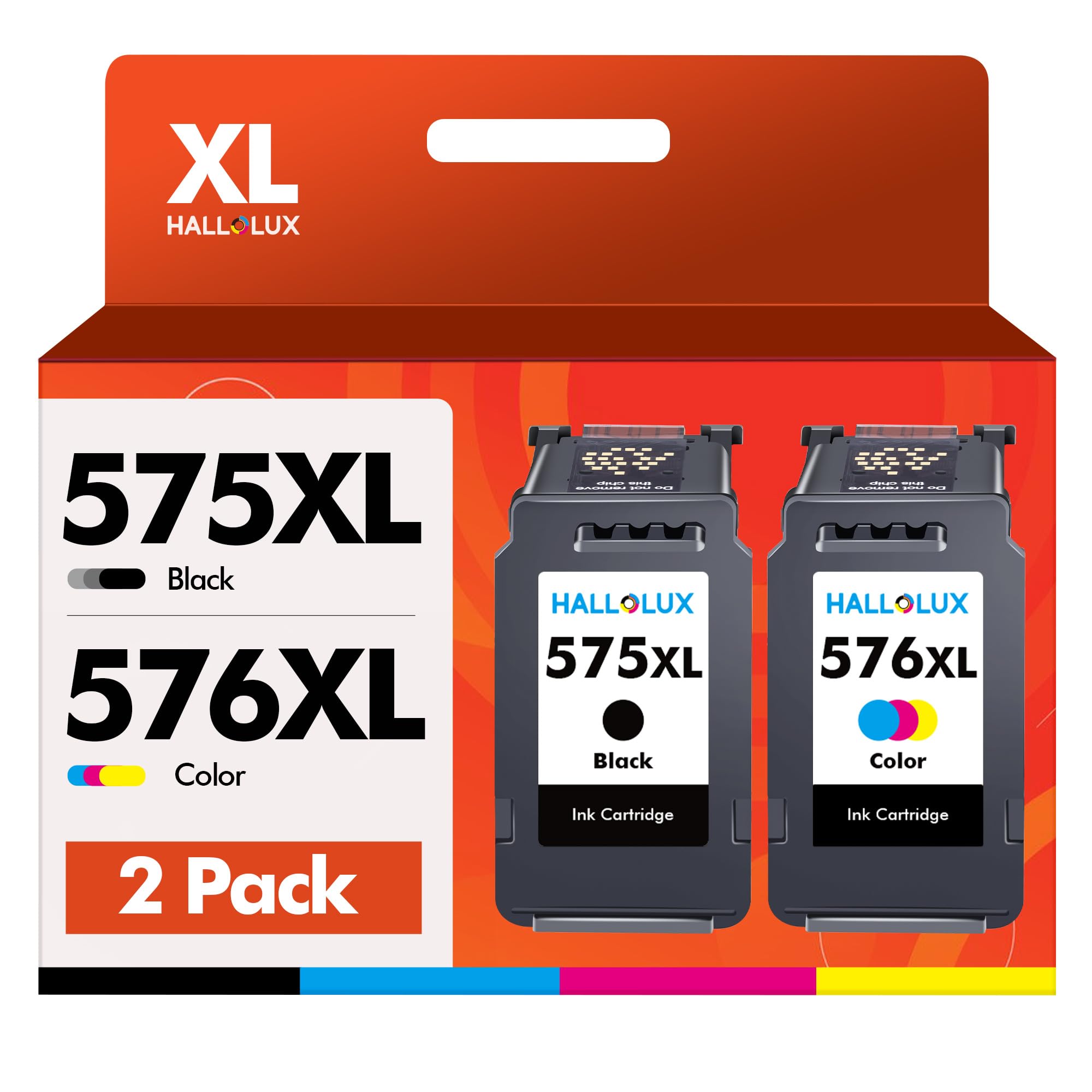 HALLOLUX PG-575 XL CL-576XL Cartucce d'inchiostro Sostituzione per Canon 575 576 XL Multipack per Canon PIXMA TS3550i TS3551i TR4750i TR4751i (Nero e Colore)
