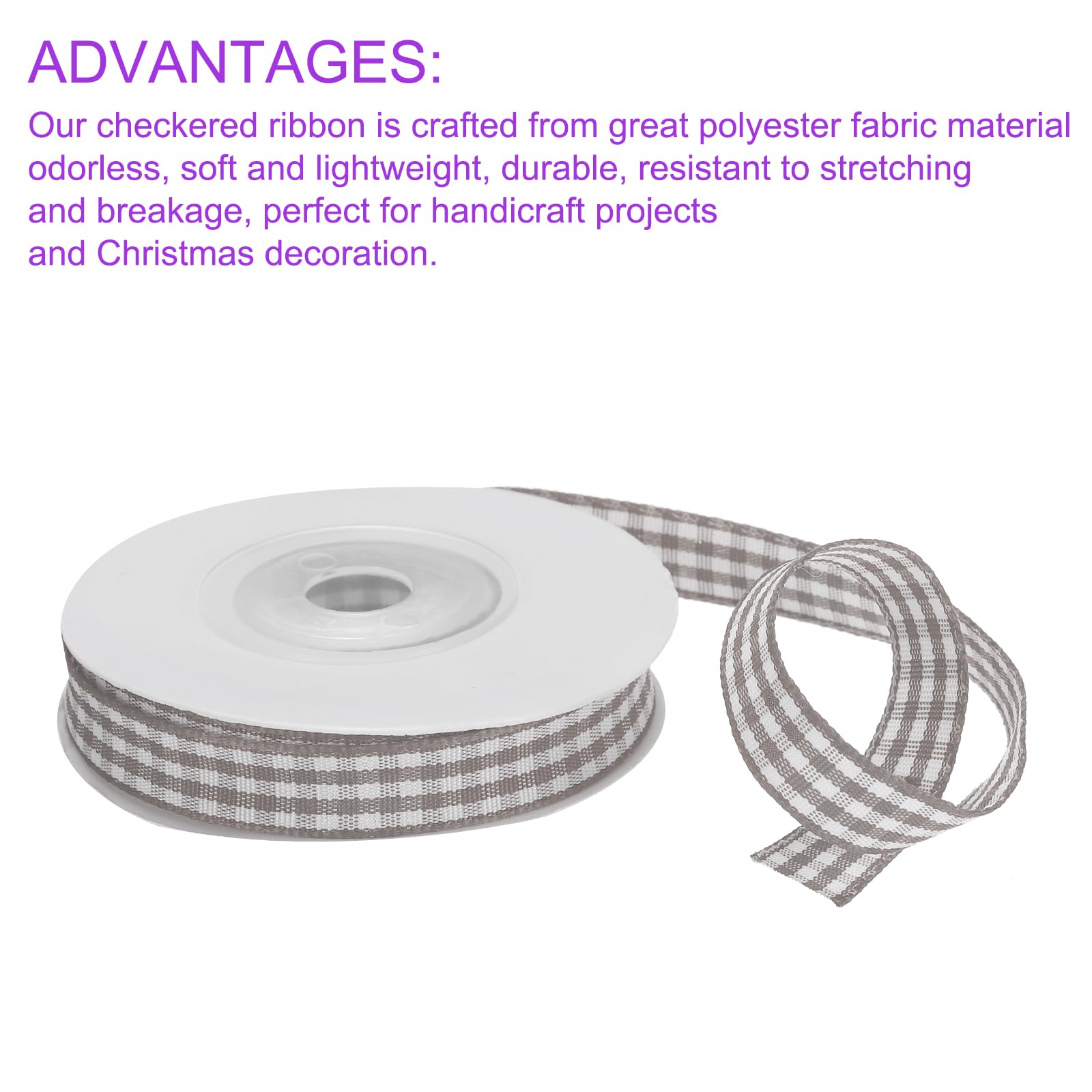 DMiotech 3/8 Inch 10 Yards Gingham Ribbon - Image 4