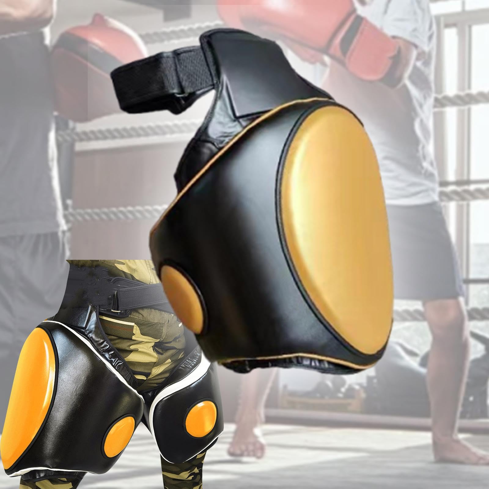 Oshhni Boxing Currved Musavo Patada con Almohadilla de carrocería llamativa PU Boxing Papas Muay Thai Kickboxing Manijas Acolchadas de MMA MMA TIGNO