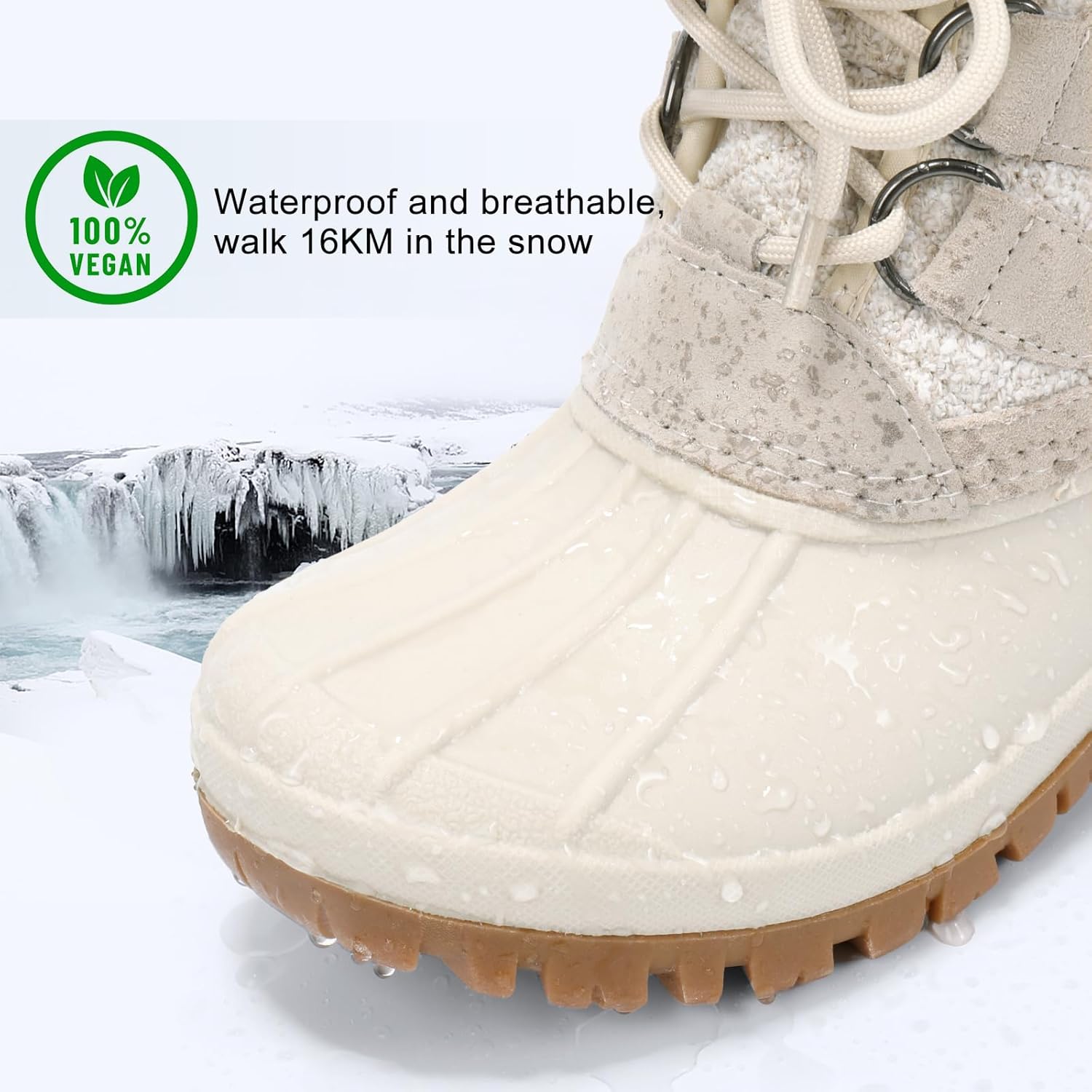 STQ Womens Winter Duck Boots Waterproof Cold Weather Snow Boots